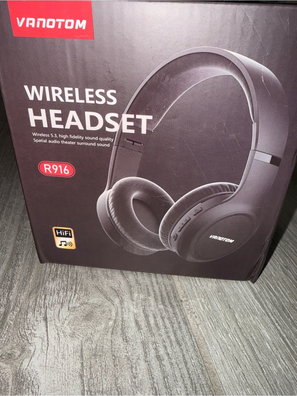 VANOTOM R916 Wireless Bluetooth 5.3 Over-Ear Headphones Black NEW
